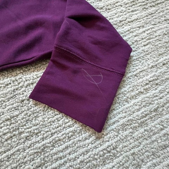 Calvin Klein purple hoodie sweatshirt dress beaded sequin logo small soft cozy - Picture 7 of 8